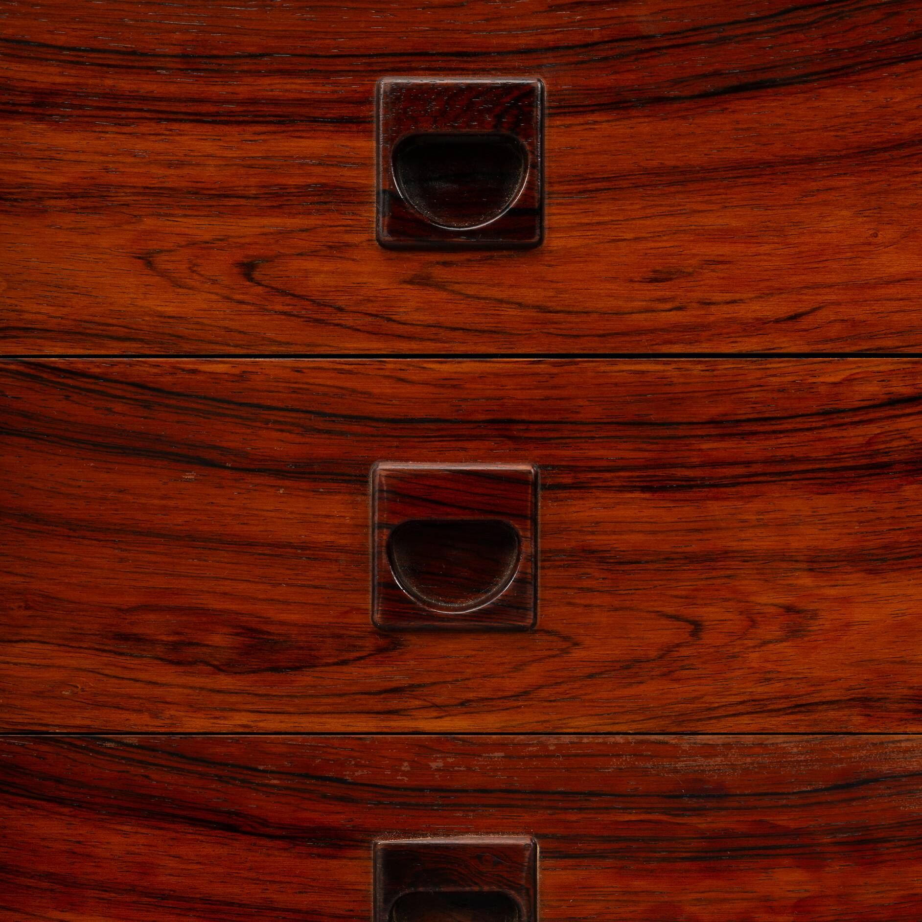 Danish Design Midcentury Rosewood chest of drawers made by Brouer Mobelfabrik, 1960s