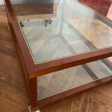 Table basse bois et verre