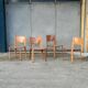 Série de 4 chaises Willy Rizzo Cidue 1970
