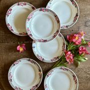 Set of 6 antique deep plates - Saint Amand Céranord