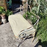 Antique wrought iron bench