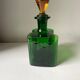 Holmegaard Dark Green Vintage with orange cap Decanter Danish