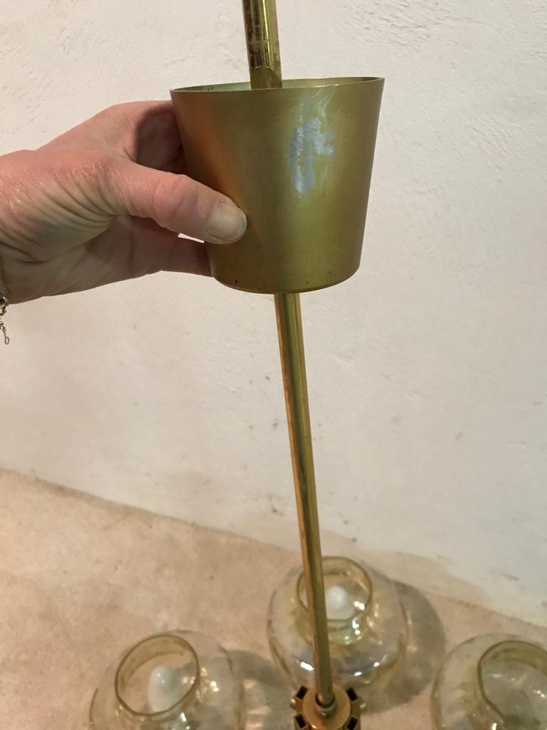 60s/70s brass chandelier