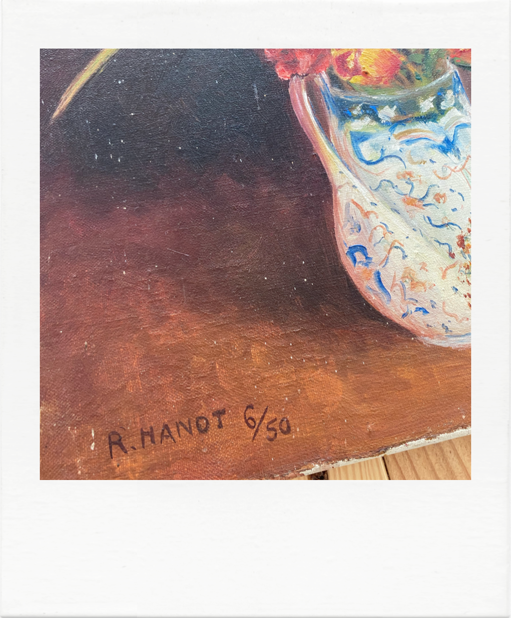 Oil on pink and glaïeuls