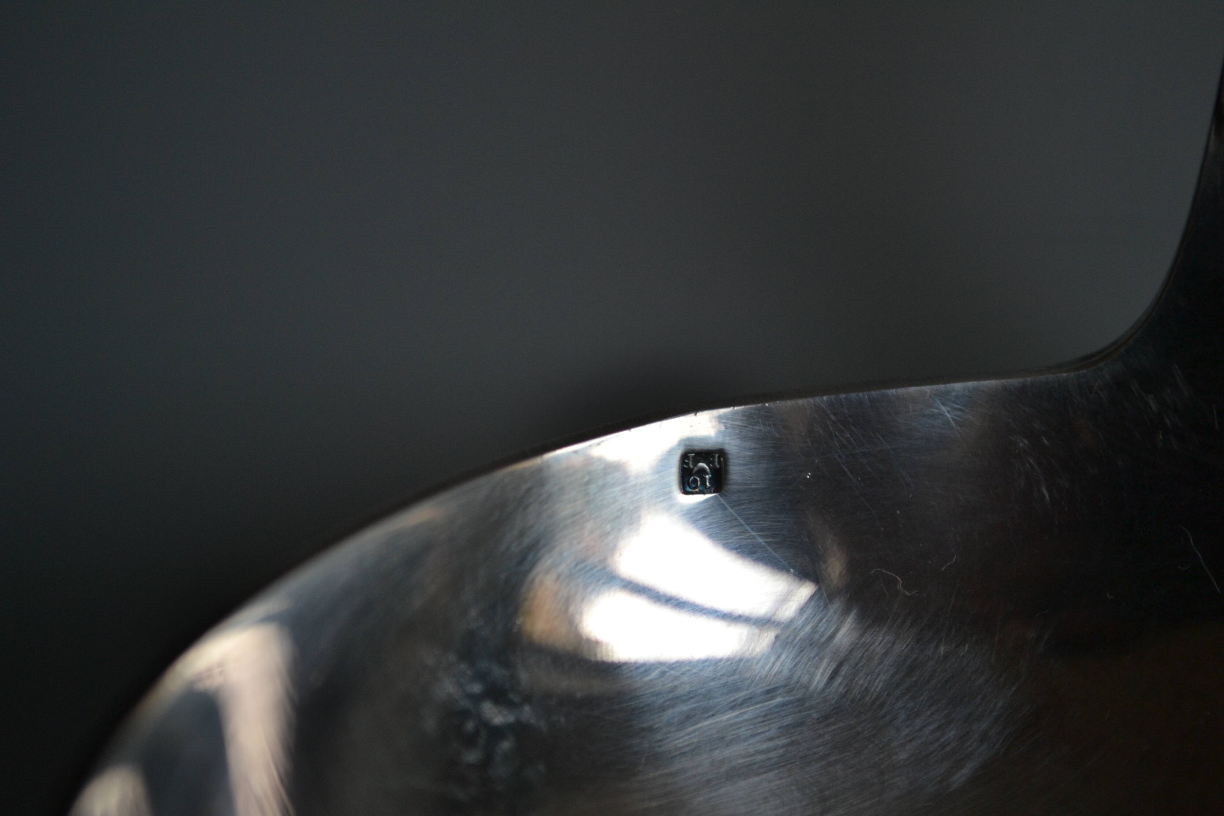 Silver metal ladle goldsmith frionnet francois