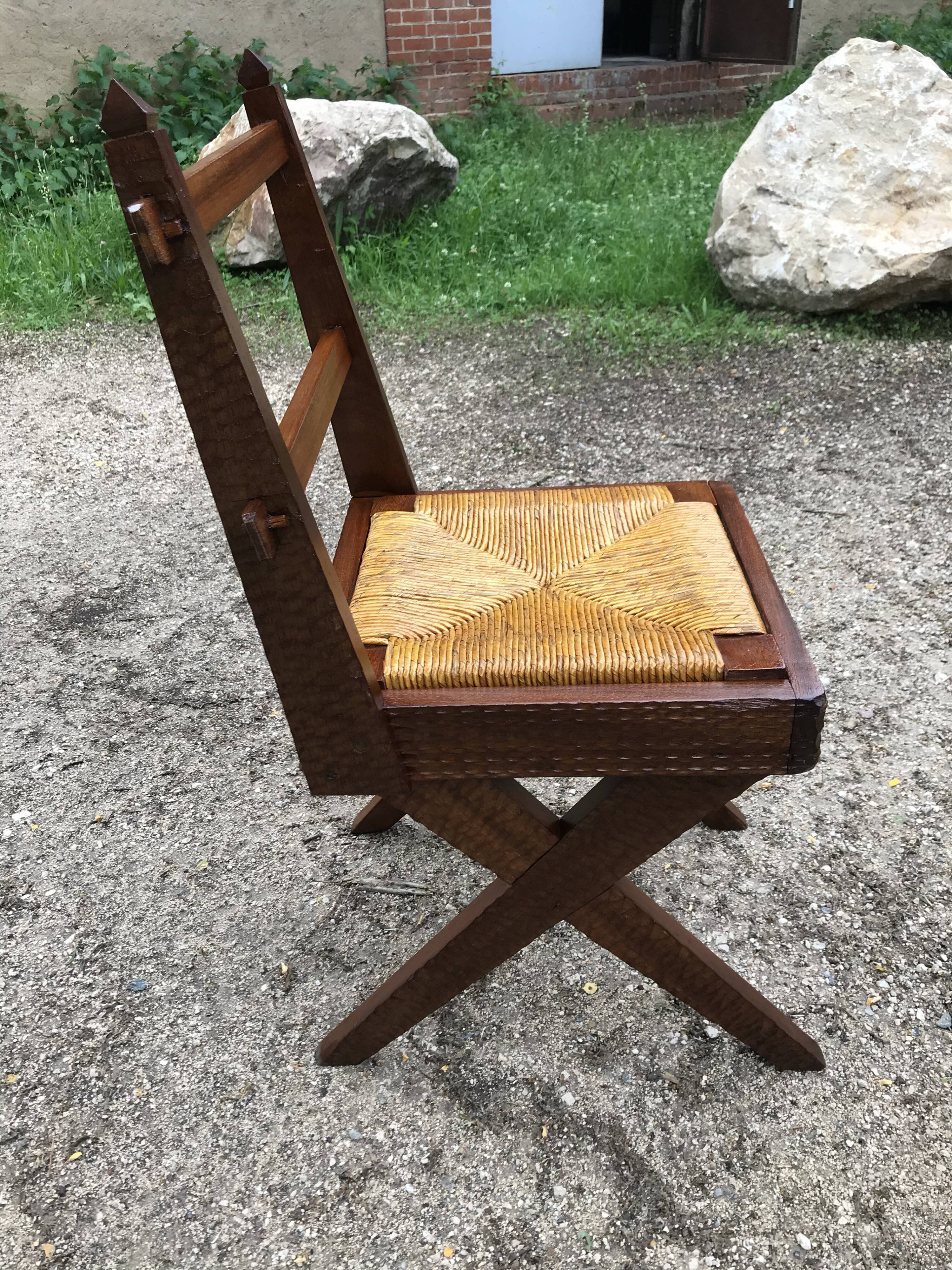 Suite of 6 wooden chairs  1940/1950