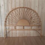 Bedhead and rattan nightstand