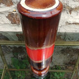 Vase soliflore vintage en céramique vernissée années 70 w.germany orange/marron