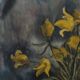 Huile sur panneau a corbeau ou cozbeau nature morte au bouquet de fleurs