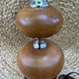 Lamp foot in wood and metal, 70s