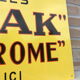 Metal plate Kodak photos not emailed AD sign