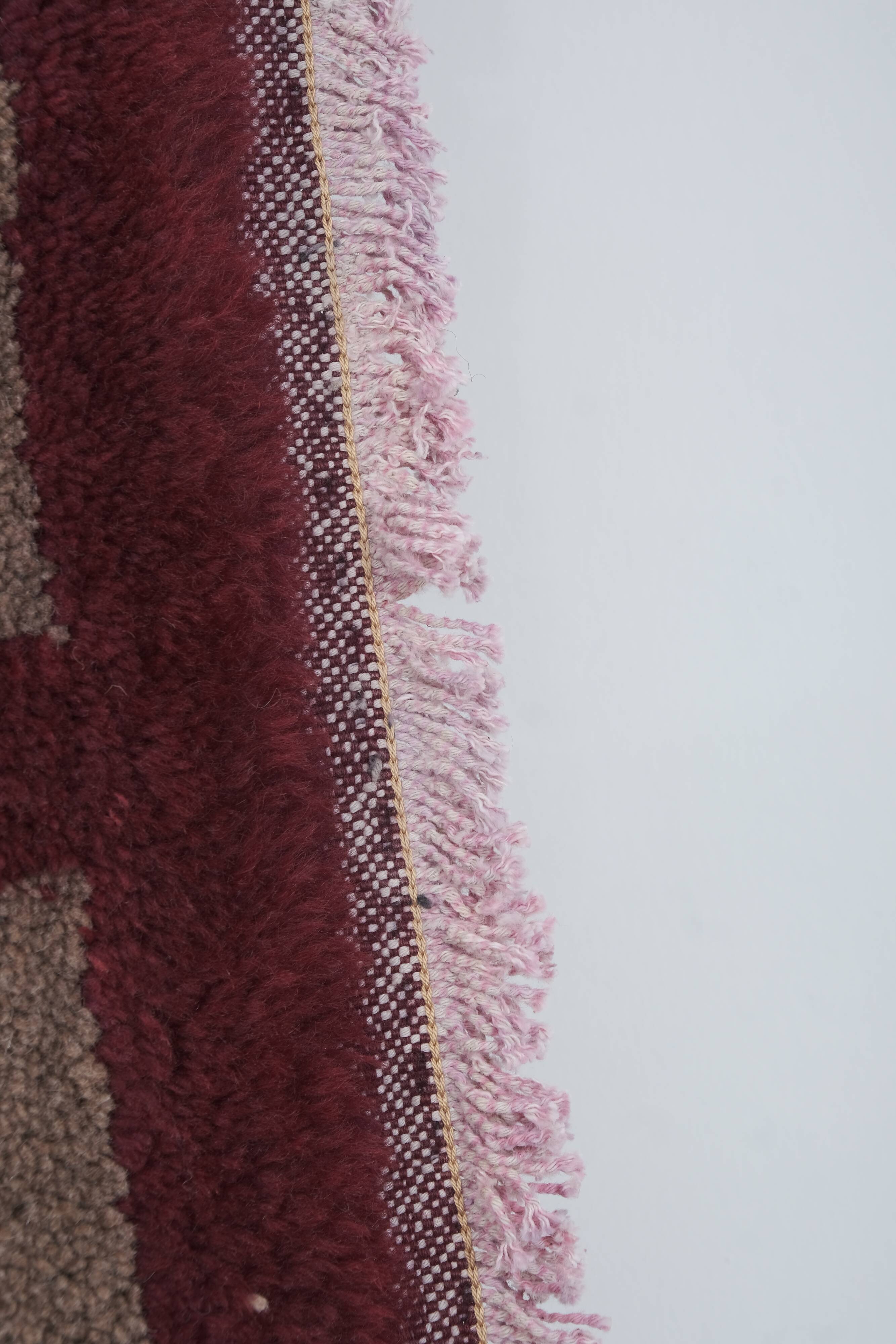 1980s Angora Gray Wool Shaggy Tulu Rug 3'8" X 6'10"