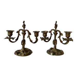 Paire de chandeliers anciens en