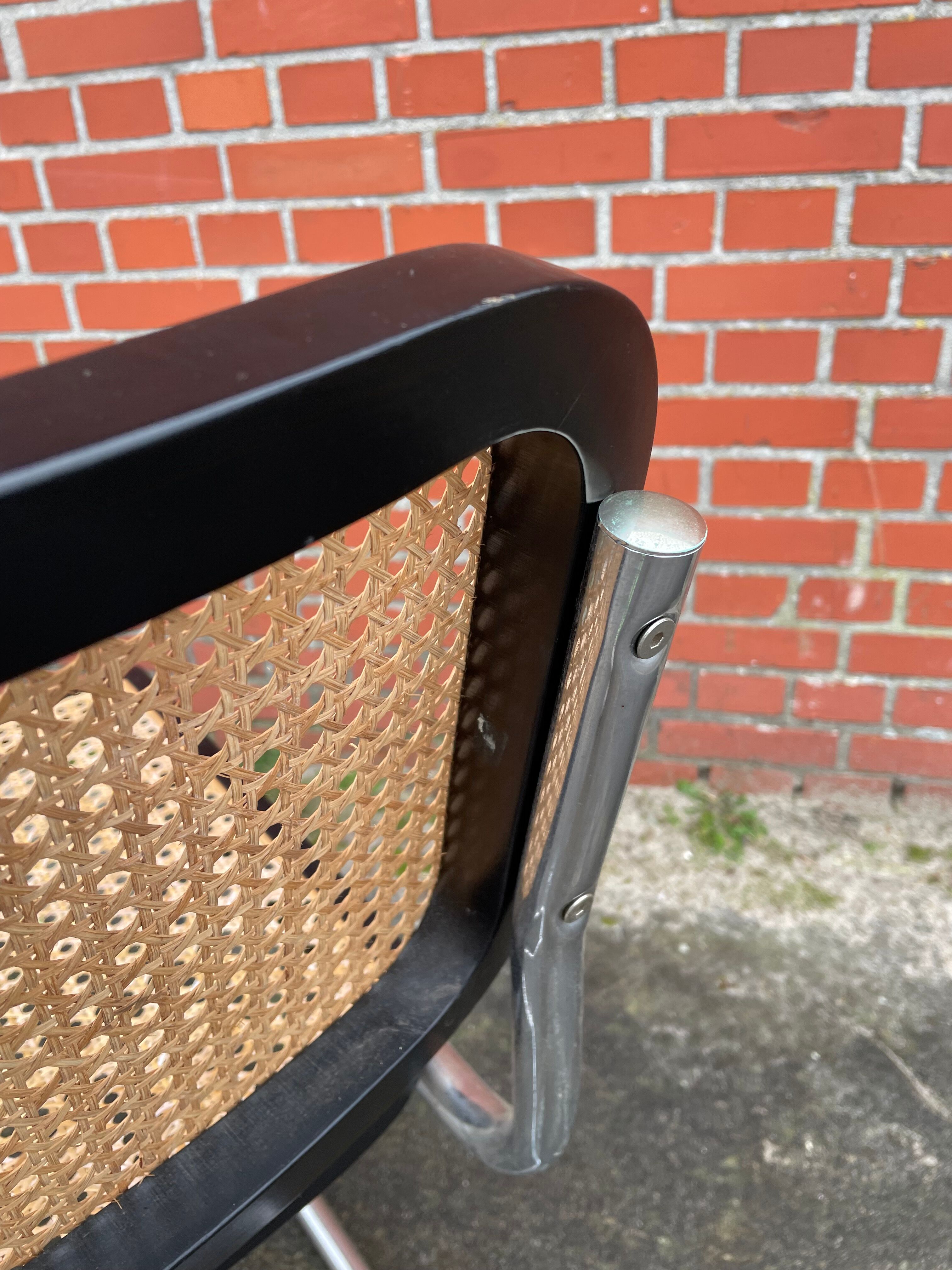 Cesca design chair b32 model black and chrome