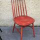 Set of 6 mismatched vintage chairs with bars and compass legs
