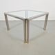 Table basse Regency T28 en laiton et verre de Peter Ghyczy, années 1970
