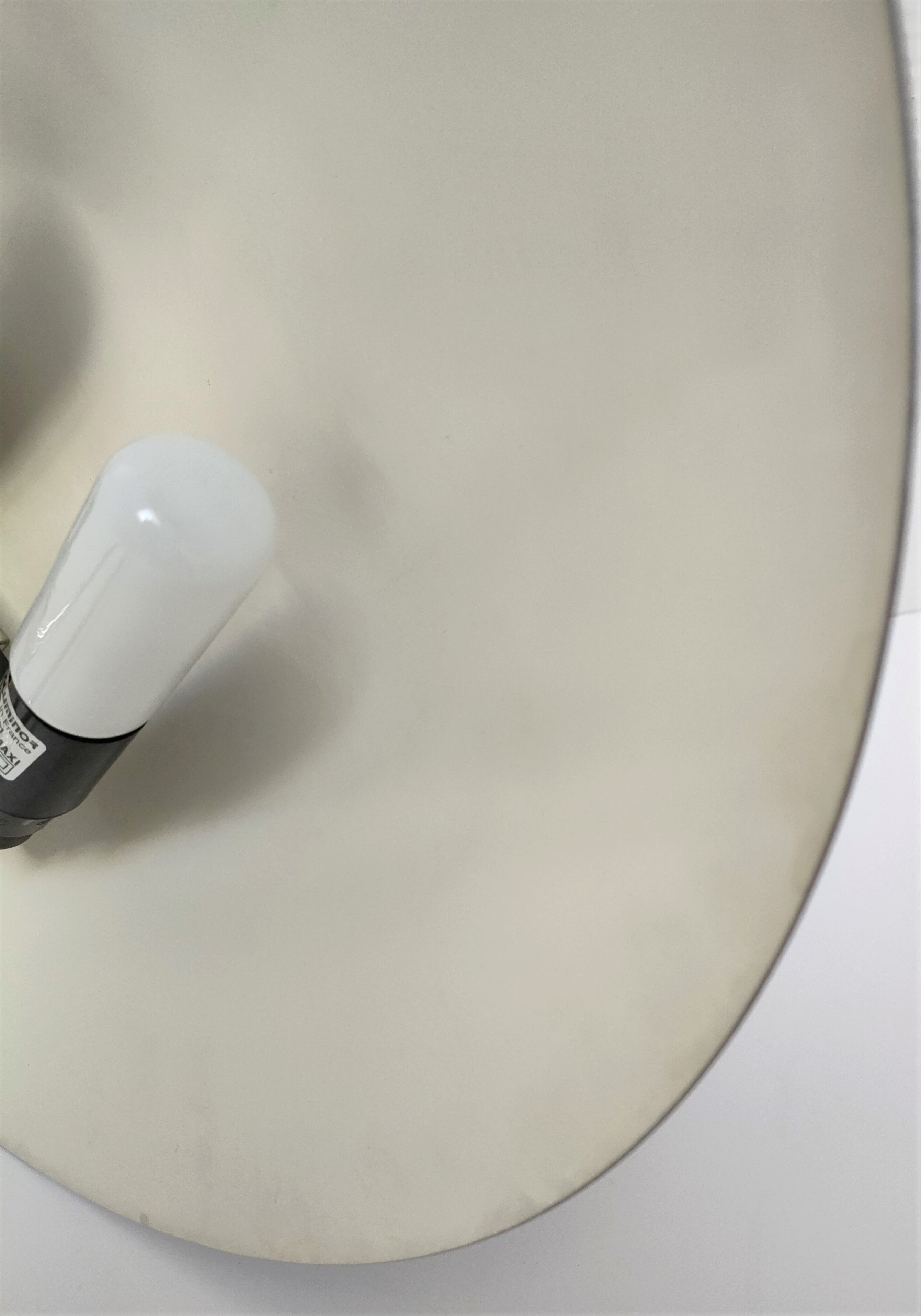 Aluminor lamp chrome metal and matt black design 80s