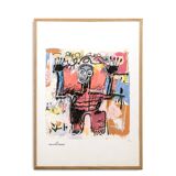 Jean-Michel Basquiat. Numbered color screenprint. 1990s