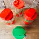 Henkel vintage apple glass jar set
