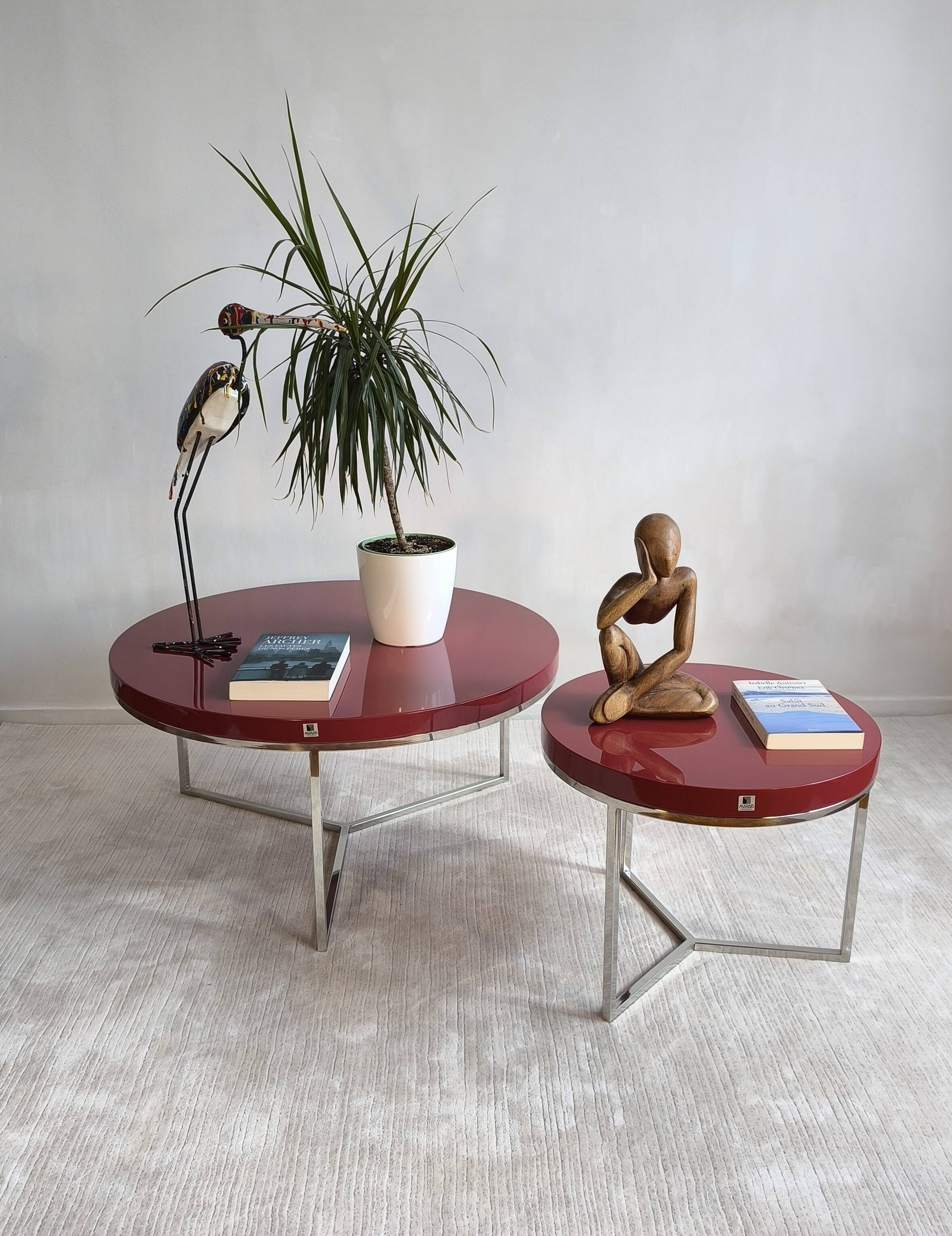 Magnificent “satellite” coffee tables by marais international