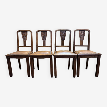 4 art deco chairs