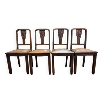 4 art deco chairs