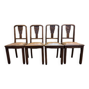 4 art deco chairs