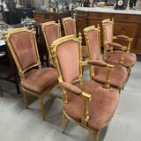 Set of 2 armchairs & 4 velvet chairs