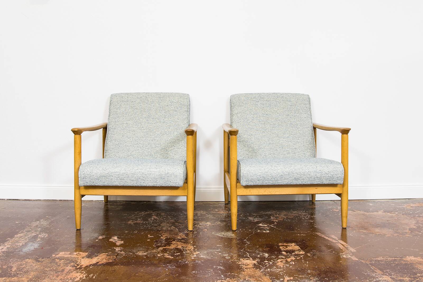 Vintage Armchairs Gfm 142 By Edmund Homa, Gfm, Poland, 1960’s, Set Of 2