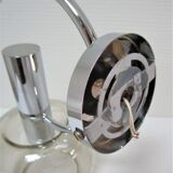 Sconce chrome and smoked glass vintage design 70s