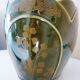 Planter, art nouveau, iris, enameled ceramic, signed Gustave De Bruyn, Fives-Lille