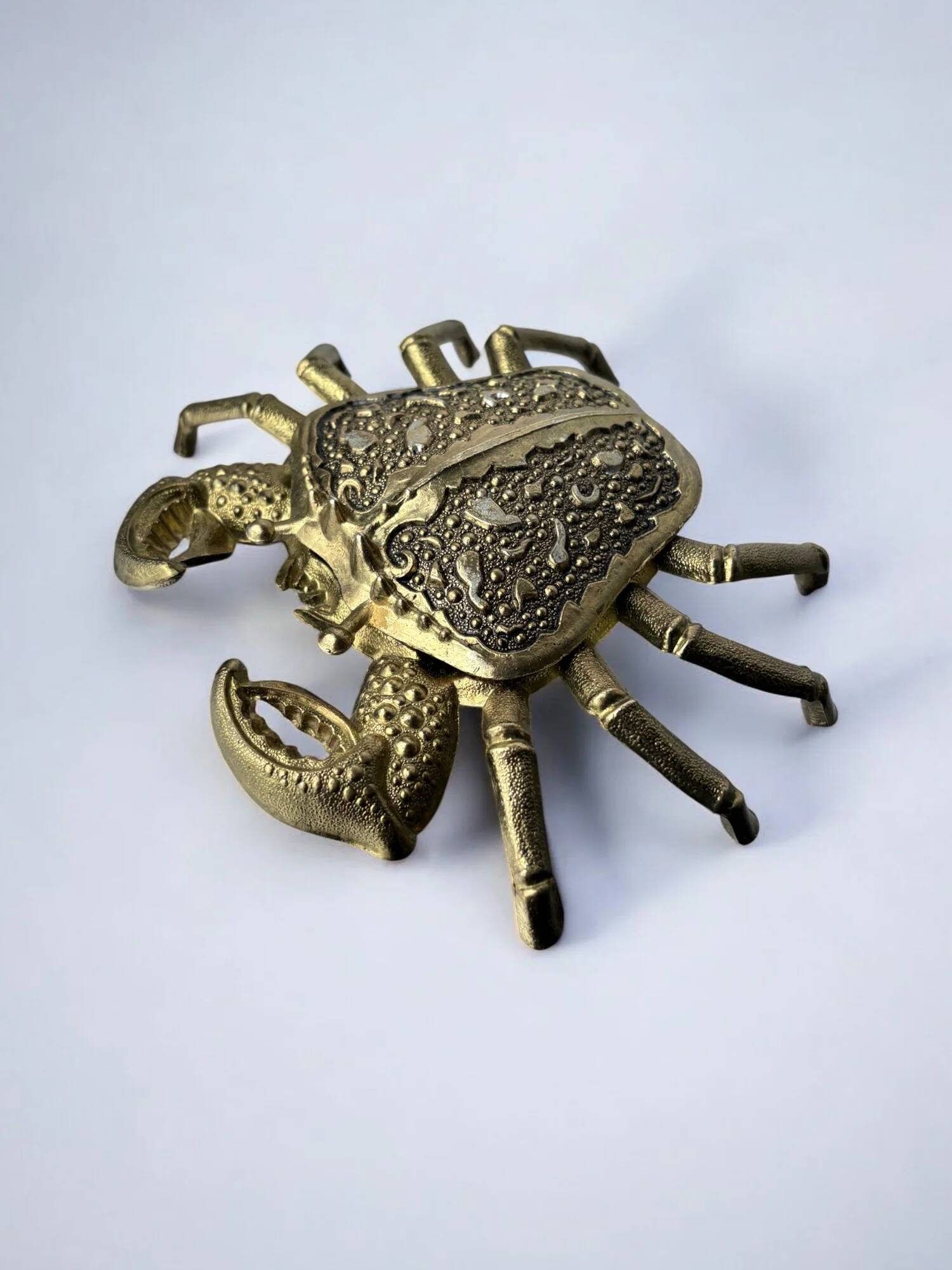 Regency bronze crab ashtray, Spain, 1980s