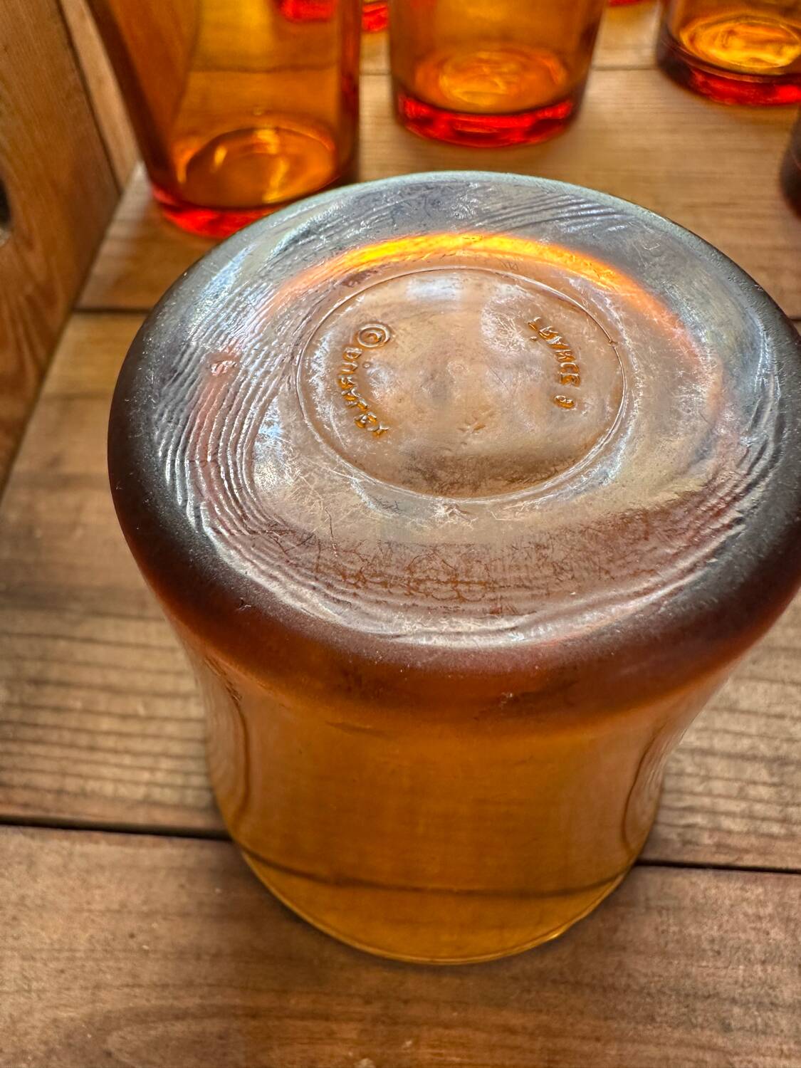 Amber Duralex glasses