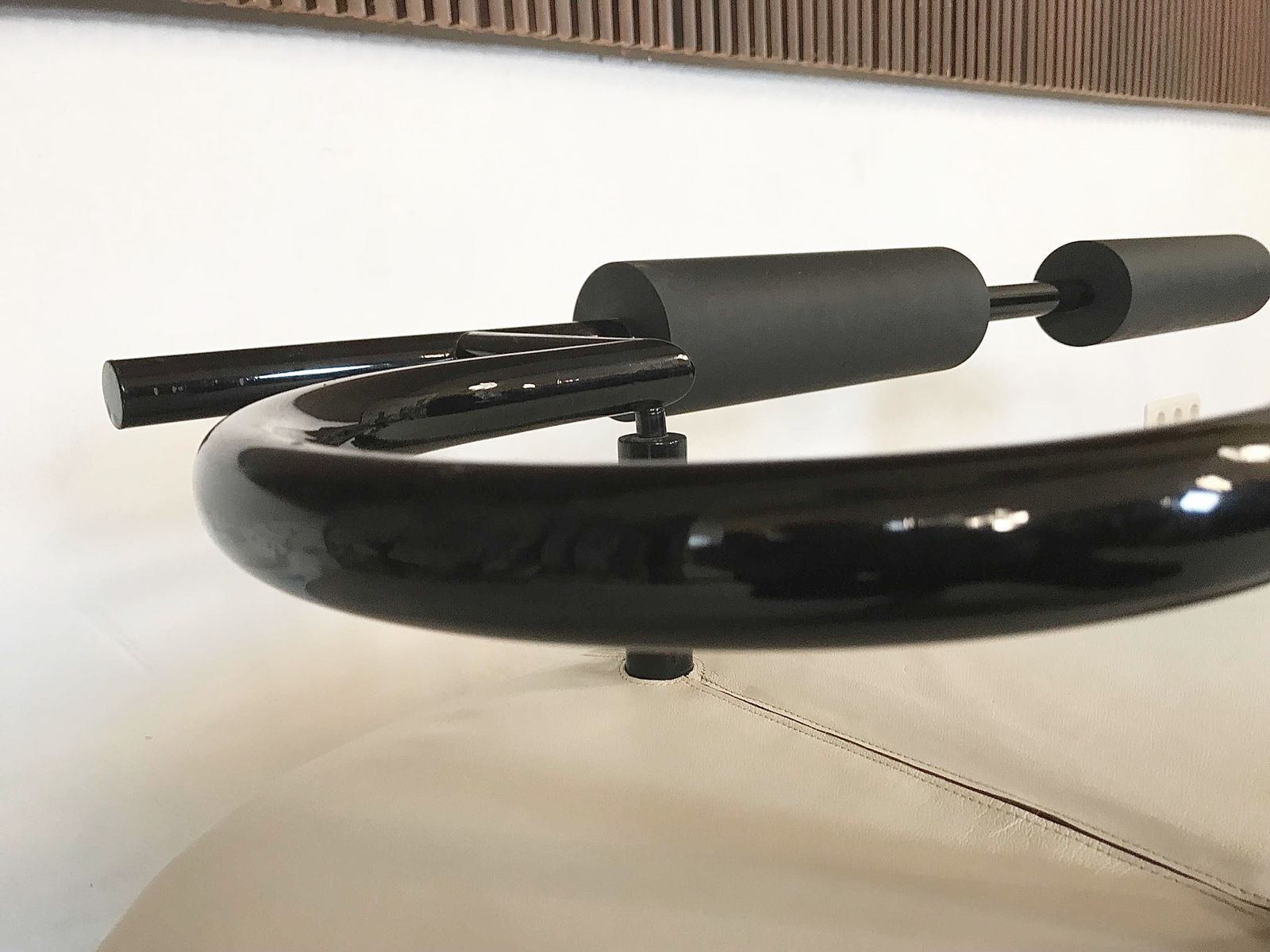 Postmodern Italian leather bench by Cy Mann for Polflex, 1980s