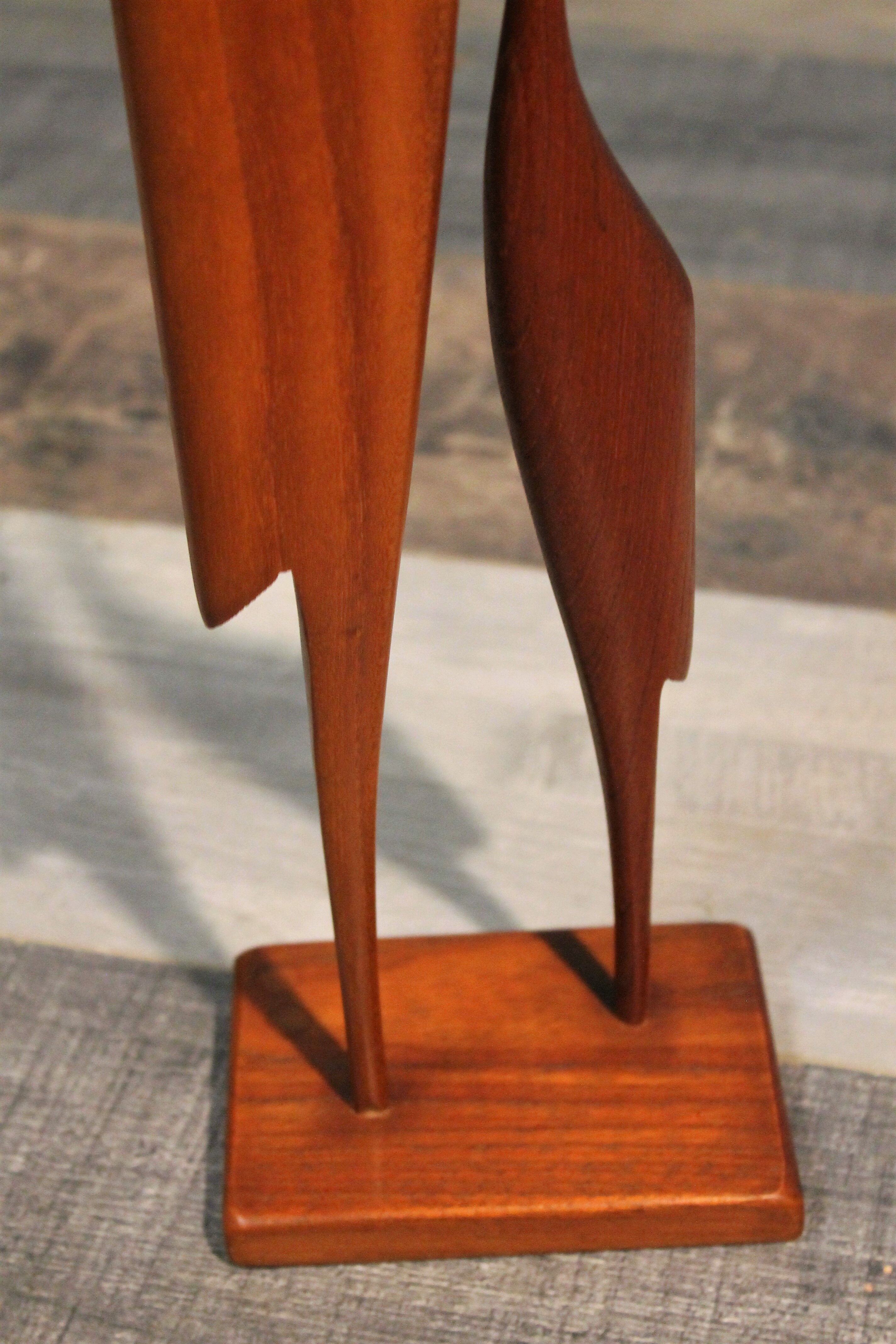 Statuette "Herons" teak 1960s