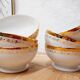 Set 6 bols Limoges blanc et or