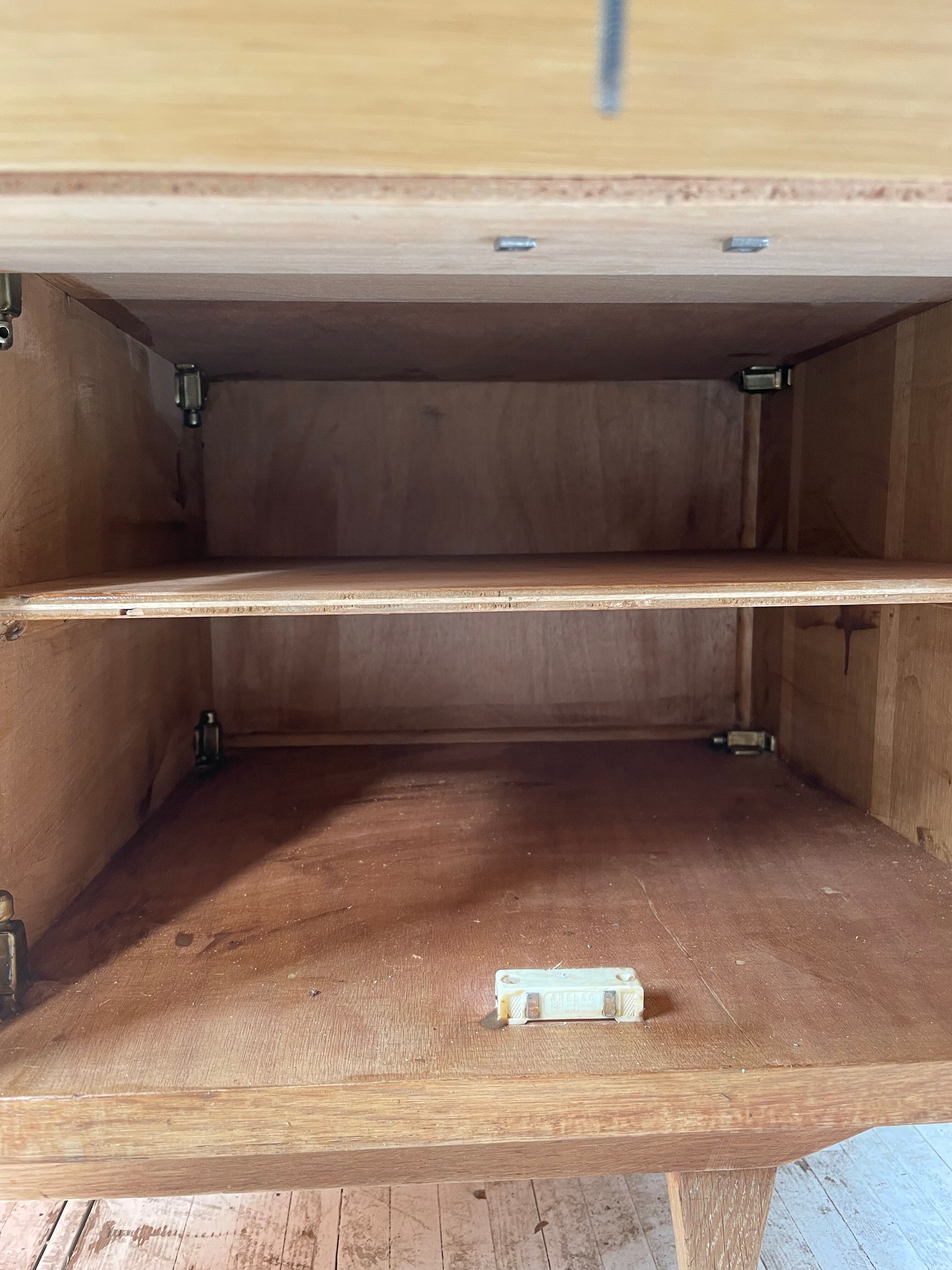 Furniture chest of drawers two-tone 60s