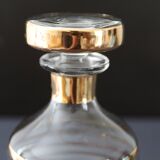 Glass liquor carafe decorated with gilded borders