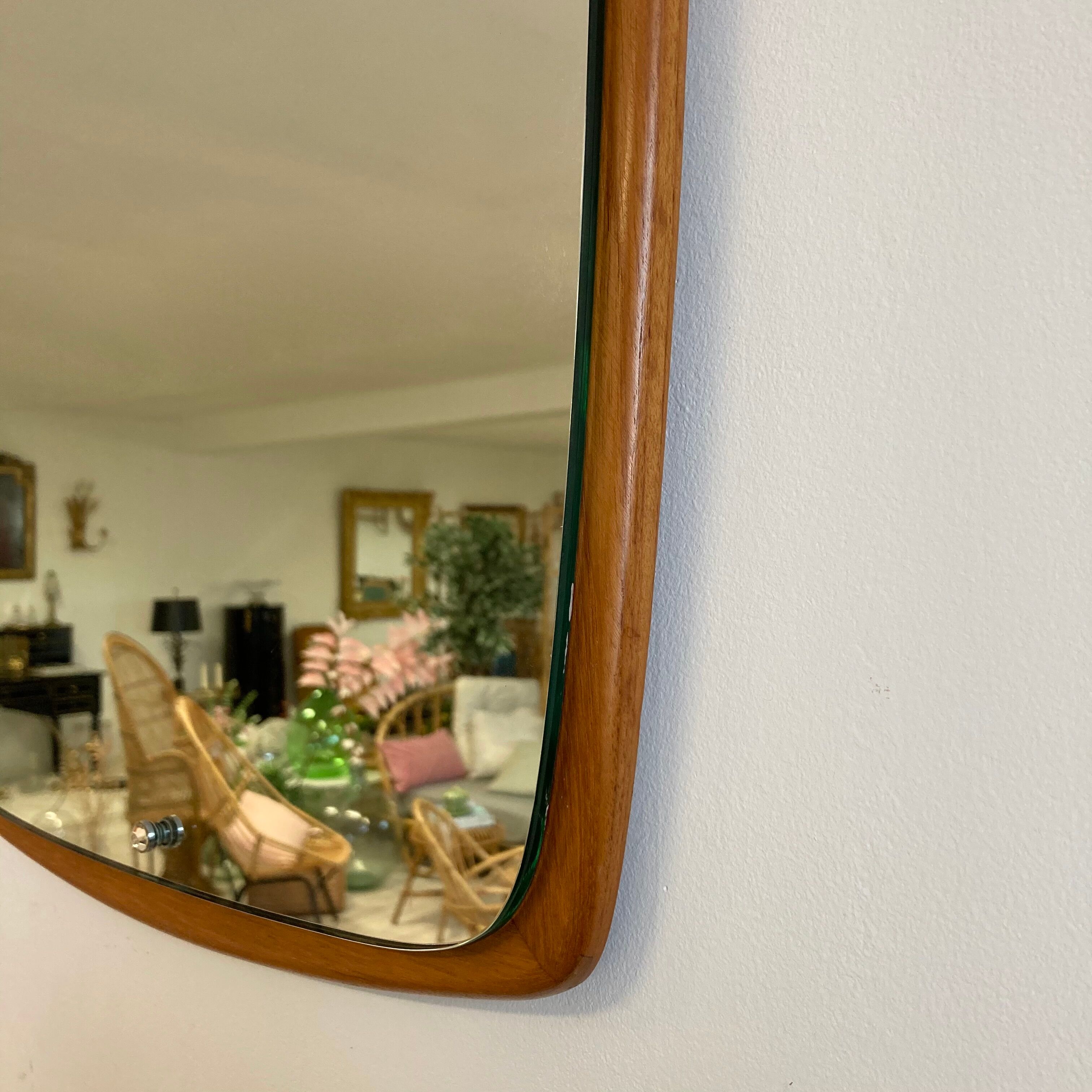 Scandinavian style mirror in teak 60s