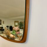 Scandinavian style mirror in teak 60s