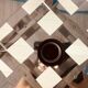 Chandelier chrome geometric shape