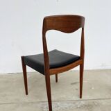 Scandinavian teak and leatherette chair