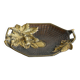 Art Deco leaf-shaped catchall in solid brass from the 1930s.