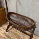 Empire style mahogany cradle with a swan neck, shaped like a cradle, circa 1810