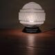 plafonnier des années 40,  globe verre granité opaque -  lampe de table