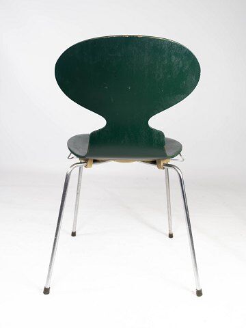 Set of five dark green Ant chairs, model 3101, designed by Arne Jacobsen, 1960s