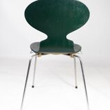 Lot de 5 chaises Ant vert foncé, modèle 3101, conçu par Arne Jacobsen, années 1960
