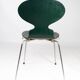 Set of five dark green Ant chairs, model 3101, designed by Arne Jacobsen, 1960s