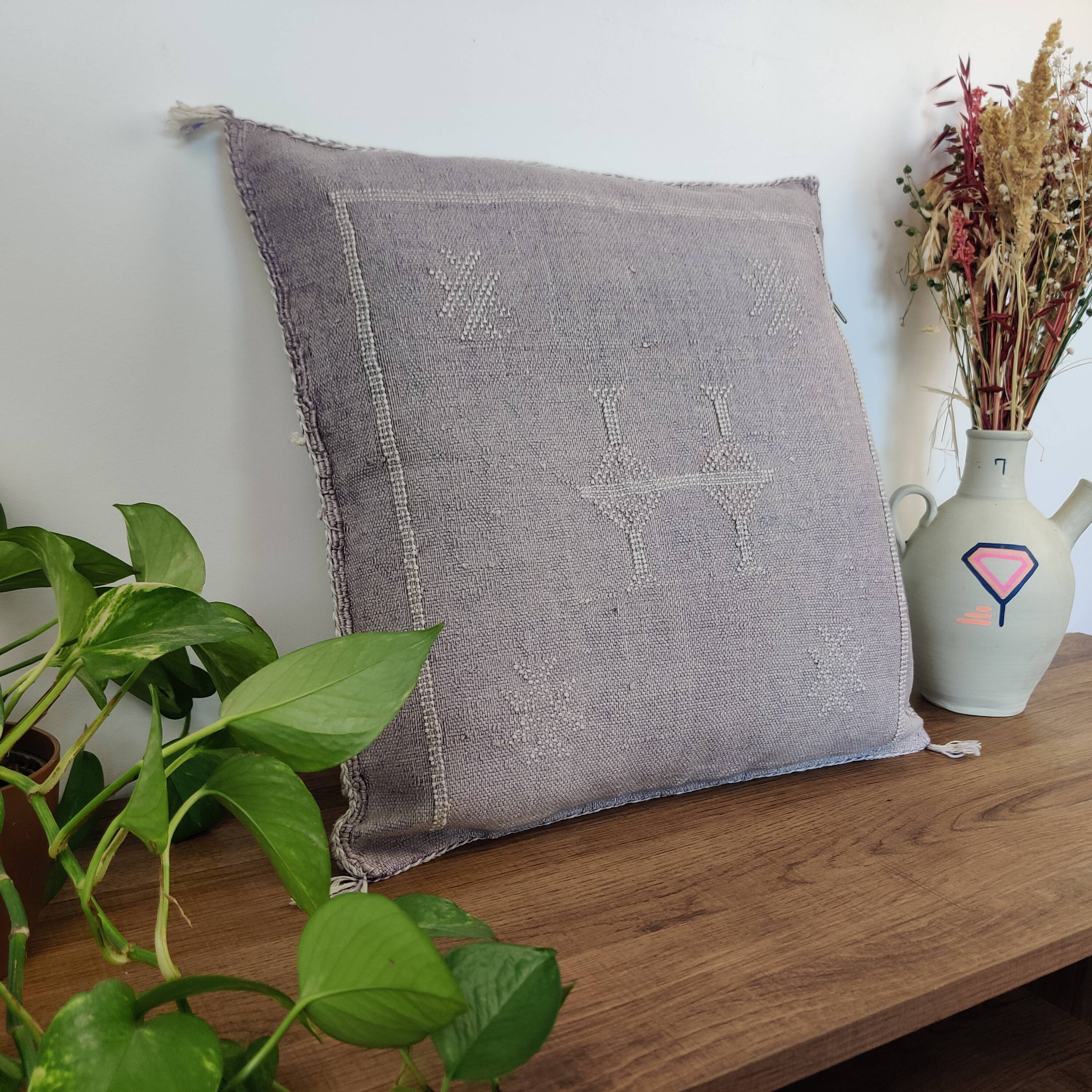 Moroccan Sabra Violet Berber cushion