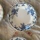 Set of 4 flat ironstone plates by Hippolyte Boulenger